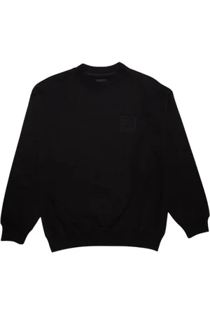 Rassvet Bluzy, Mężczyzna, Czarny, S, Bawełna, Czarny Logo Crewneck Bawełna Długi Rękaw