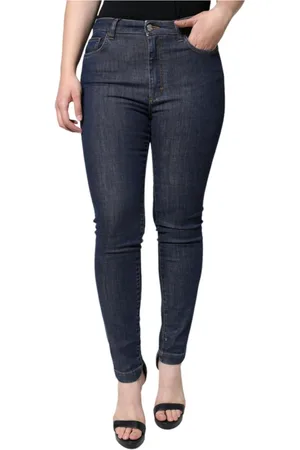 Dolce & Gabbana Jeansy, Kobieta, Niebieski, S, Denim, Ciemnoniebieskie Skinny Jeansyy