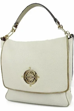 Loewe Pre-owned, Kobieta, Biały, ONE SIZE, Skóra, Pre-owned skórzane torby na ramię