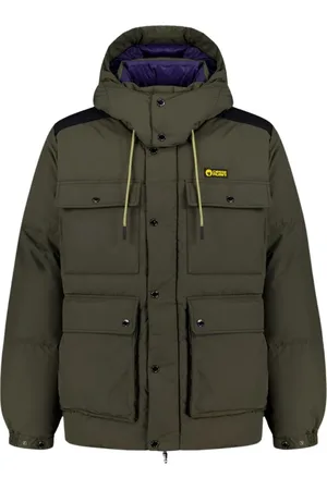 Ciesse Kurtki, Mężczyzna, Zielony, XL, Nylon, Alaska - Unisex Military Kurtka Puchowa 4 Kieszenie Z Odpoinaną Kapturem 100%