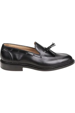 TRICKERS Buty, Mężczyzna, Czarny, 44 EU, Czarna Cielęca Mokasyn Buty Elegancki Komfort