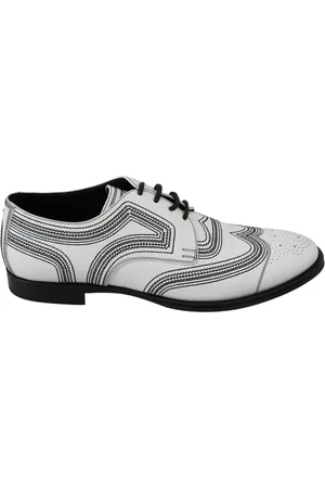 Dolce & Gabbana Buty, Mężczyzna, Biały, 44 EU, Białe Buty Brogue Oxford dla Mężczyzn