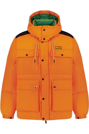 Ciesse Kurtki, Mężczyzna, Pomarańczowy, S, Nylon, Alaska - Unisex Pomarańczowa Kurtka Puchowa 4 Kieszenie Z Odpoinaną Kapturem 100%