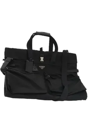 Prada Pre-owned, Kobieta, Czarny, ONE SIZE, Nylon, Pre-owned Leather travel-bags