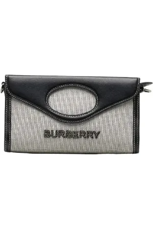 Burberry Pre-owned, Kobieta, Czarny, ONE SIZE, Bawełna, Pre-owned Canvas handbags