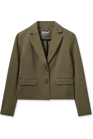 Mos Mosh Kurtki, Kobieta, Zielony, S, Bawełna, Charm Blazer Oliwkowy