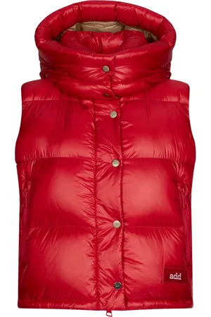 add Kurtki, Kobieta, Czerwony, 2XL, Nylon, Kamizelka Puchowa Z Połyskiwającego Nylonu