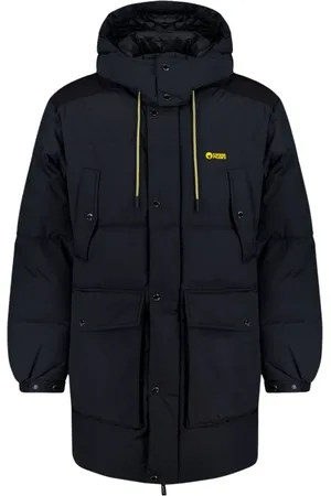 Ciesse Płaszcze, Mężczyzna, Czarny, XS, Nylon, Canada - Długa Unisex Kurtka Puchowa Czarna 4 Kieszenie Z Odpoinaną Kapturem 100%
