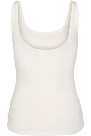 Sofie Schnoor Koszulki, Kobieta, Biały, S, Spandex, Klasyczny Top Bez Rękawów