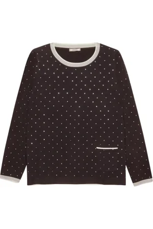 Elena Miro Swetry, Kobieta, Niebieski, S, Len, Stylowy Sweter