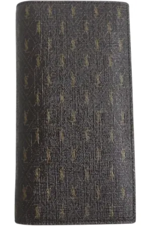 Saint Laurent Pre-owned, Mężczyzna, brązowy, ONE SIZE, Pre-owned portfele płócienne