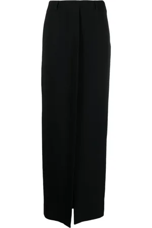 DRIES VAN NOTEN Spódnice, Kobieta, Czarny, M, Elegancka Biała Spódnica z Haftem