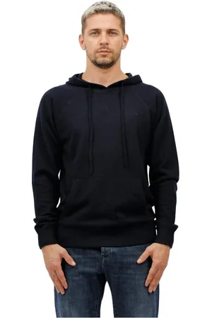 MC2 SAINT BARTH Bluzy, Mężczyzna, Niebieski, L, Bluza z kapturem i kieszenią kangurzą