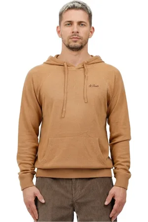 MC2 SAINT BARTH Bluzy, Mężczyzna, brązowy, L, Bluza z kapturem Willbur z haftem