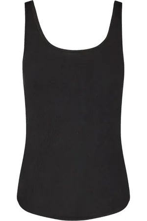 Sofie Schnoor Koszulki, Kobieta, Czarny, L, Spandex, Klasyczny Podstawowy Top Bez Rękawów