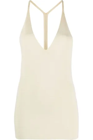 Totême Koszulki, Kobieta, Beżowy, M, Merino Silk Y-Back Top