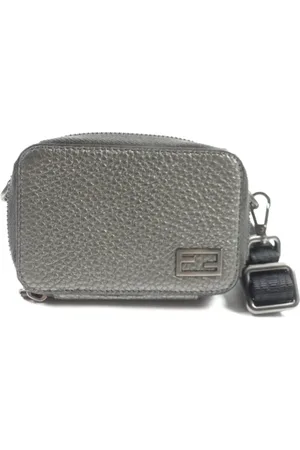 Fendi Pre-owned, Mężczyzna, Szary, ONE SIZE, Pre-owned skórzane torby na ramię