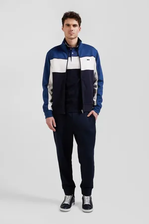 Eden Park Bluzy, Mężczyzna, Wielobarwność, M, Trójkolorowy bluza z zamkiem błyskawicznym z bawełny