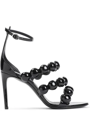 Alaïa Buty, Kobieta, Czarny, 38 EU, Czarne Damskie Sandały Elegancki Styl