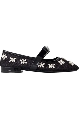 VERSACE Buty, Kobieta, Czarny, 38 EU, Skóra, Czarne Wstążki Buty Skóra