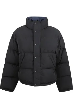 Balenciaga Kurtki, Mężczyzna, Czarny, L, Len, Czarna Kurtka Puchowa Reversible