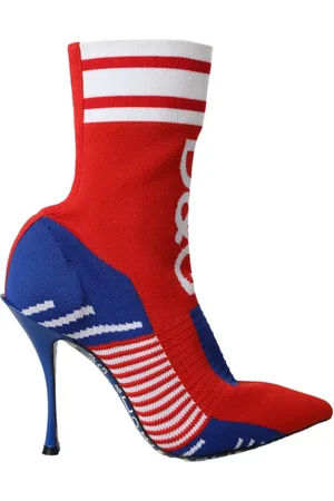 Dolce & Gabbana Buty, Kobieta, Wielobarwność, 37 EU, Stretch Sock Buty Czerwono-Niebieskie