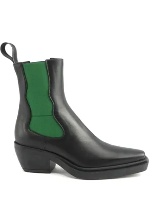 Lemaré Buty, Kobieta, Czarny, 37 EU, Czarne/Zielone Buty w stylu Western