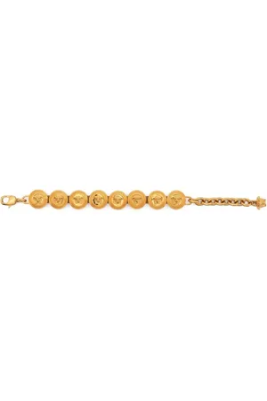 VERSACE Akcesoria, Mężczyzna, Żółty, ONE SIZE, Bransoletka łańcuszkowa Meduza