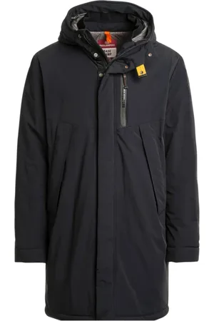 Parajumpers Płaszcze, Kobieta, Czarny, L, Poliester, Stylowa Easy Man Czarna Kurtka