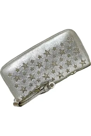 Jimmy Choo Pre-owned, Kobieta, Szary, ONE SIZE, Pre-owned skórzane portfele