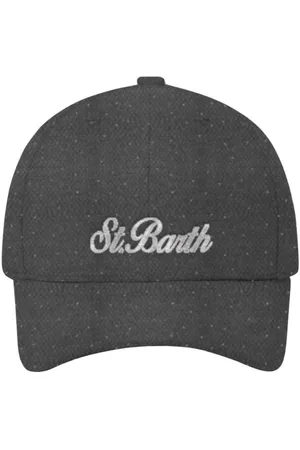 MC2 SAINT BARTH Akcesoria, Kobieta, Czarny, ONE SIZE, Lurexowa wełniana czapka baseballowa dla kobiet