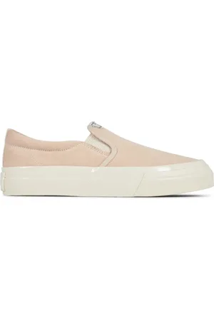 JUNYA WATANABE Buty, Mężczyzna, Beżowy, 42 EU, Białe Slip-On Sneakers Logo Gumowa