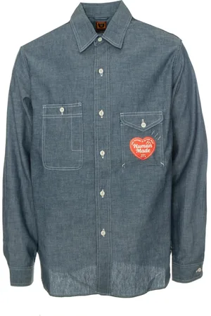 HUMAN MADE Koszule, Mężczyzna, Niebieski, L, Chambray koszula robocza