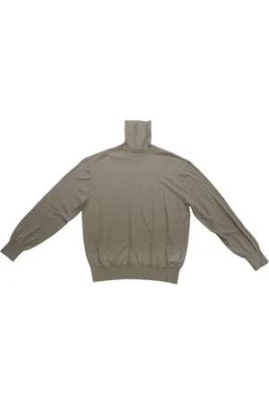 Neil Barrett Swetry, Mężczyzna, Beżowy, 2XL, Sweter z wełny Dolcevita z małym śrubowym wzorem