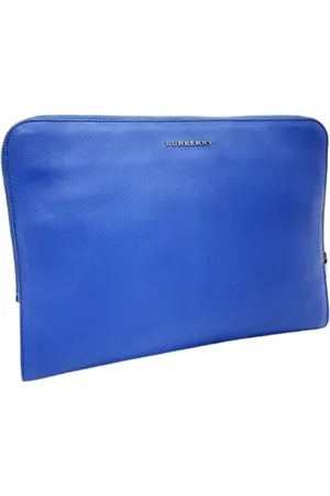 Burberry Pre-owned, Kobieta, Niebieski, ONE SIZE, Pre-owned Leather clutches