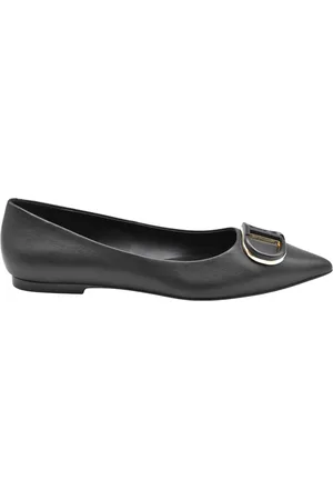 Twin-Set Buty, Kobieta, Czarny, 36 EU, Czarne Buty na Płaskim Elegantny Styl