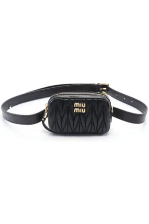 Miu Miu Pre-owned, Kobieta, Czarny, ONE SIZE, Pre-owned Leather crossbody-bags