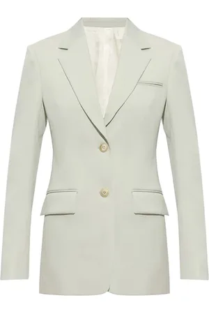 Lanvin Kurtki, Kobieta, Zielony, S, Wełna, Jednorzędowa marynarka
