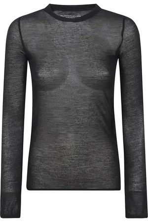 Majestic Koszulki, Kobieta, Czarny, L, Kaszmir, Czarne T-shirty Polosy Micromodal Kaszmir