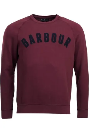 Barbour Bluzy, Mężczyzna, Czerwony, S, Bawełna, Vintage Logo Crew Sweatshirt