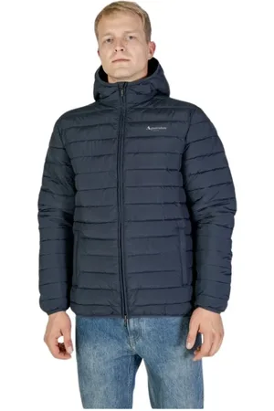 Aquascutum Kurtki, Mężczyzna, Niebieski, 3XL, Stylowa Kurtka Bomber z Kapturem