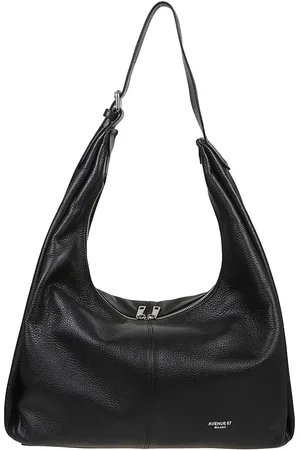 AVENUE 67 Torebki, Kobieta, Czarny, ONE SIZE, Czarna skórzana torba z Włoch