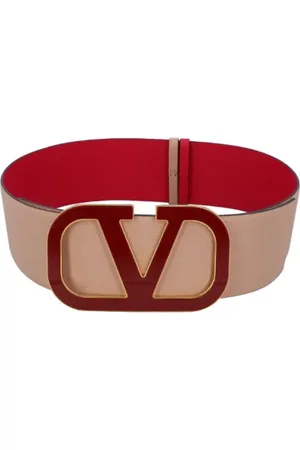 VALENTINO Pre-owned, Kobieta, Różowy, ONE SIZE, Len, Pre-owned Leather belts