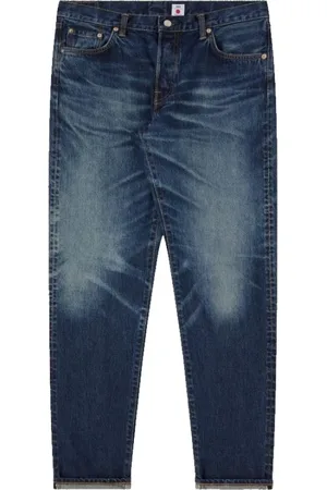 Edwin Jeansy, Mężczyzna, Niebieski, W34, Denim, Regular Tapered Jeansy Niebieskie