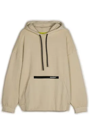 Munich Bluzy, Mężczyzna, Beżowy, L, Streetwear Oversized Hoodie