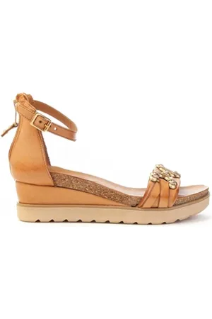 Mjus Buty, Kobieta, brązowy, 36 EU, Skórzane Sandały Damskie - Elegancki Styl
