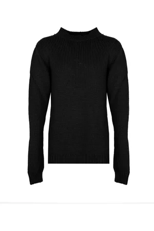 LA HAINE INSIDE US Swetry, Mężczyzna, Czarny, L, Elegancki sweter z wysokim kołnierzem