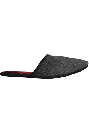 Dolce & Gabbana Buty, Mężczyzna, Czarny, 44 EU, Czarne sztuczne futerko slip on buty
