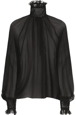 Dolce & Gabbana Bluzki, Kobieta, Czarny, S, Jedwabny Top