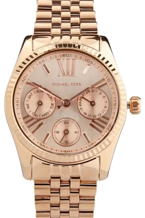 Michael Kors Akcesoria, Kobieta, Różowy, ONE SIZE, Różowe Złoto Damski Zegarek Kwarcowy